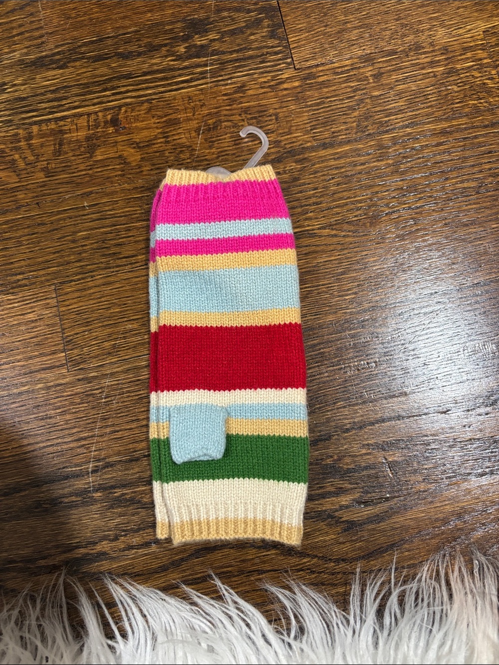 Colorful Striped Knit Gloves - Multicolor